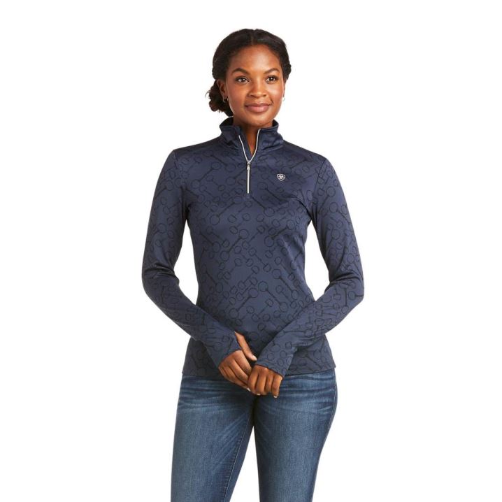 Ariat Prophecy 1/4 Zip Baselayer Navy | nOcvxG2n