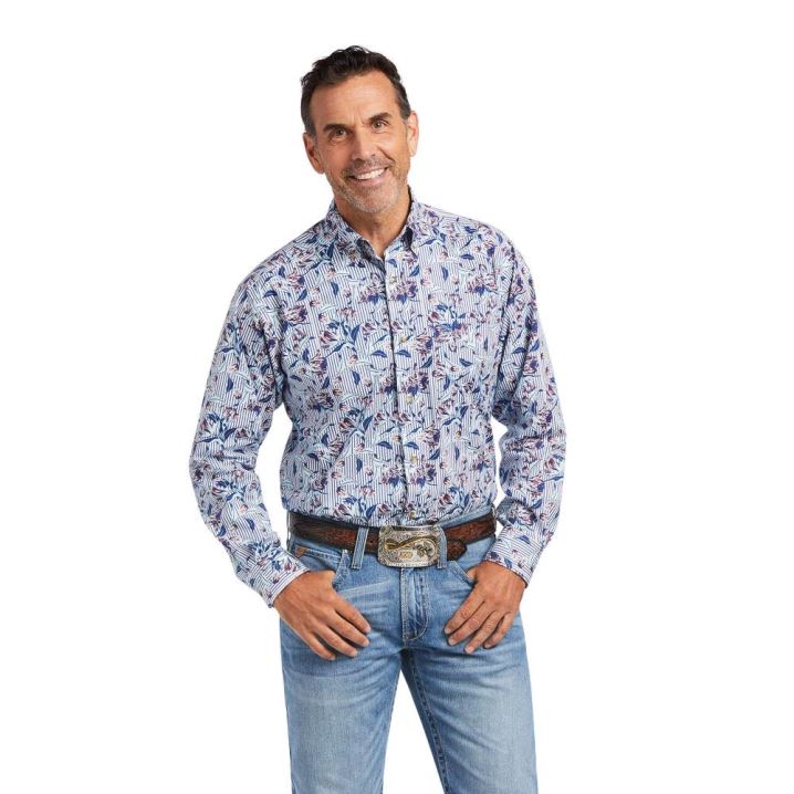 Ariat Qasim Stretch Klassische Fit Shirt Weiß | K8c0CqMP