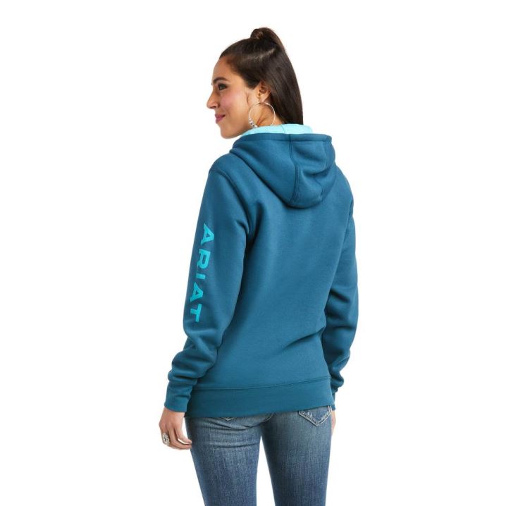 Ariat REAL Arm Logo Hoodie Eurasian | olSh9cPd