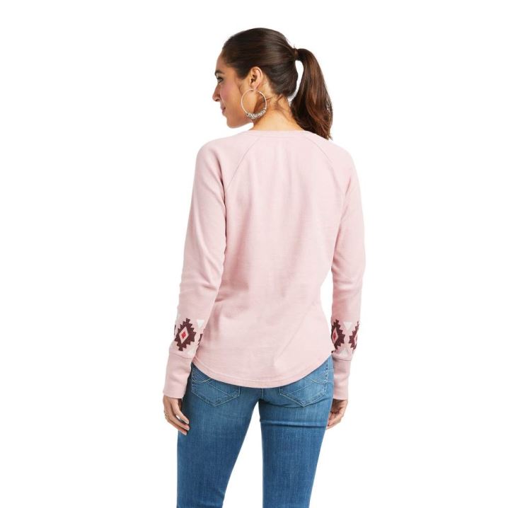 Ariat REAL Basic Henley Top Zephyr | cFBKg2Th