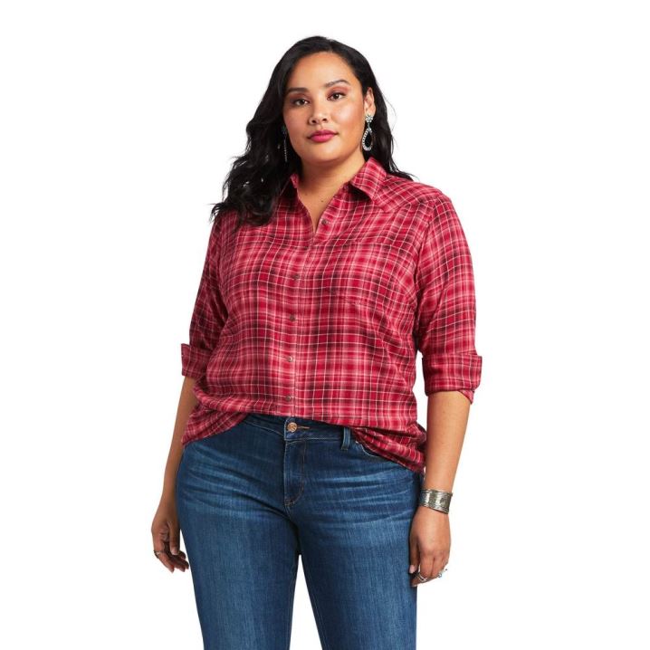 Ariat REAL Billie Jean Shirt Adobe Plaid | OiZciwVp