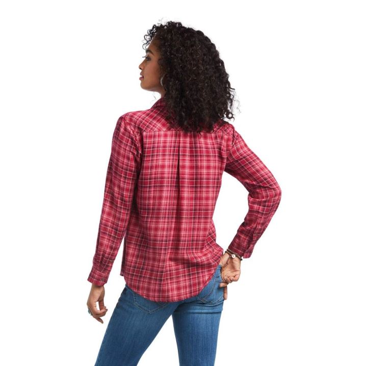 Ariat REAL Billie Jean Shirt Adobe Plaid | OiZciwVp