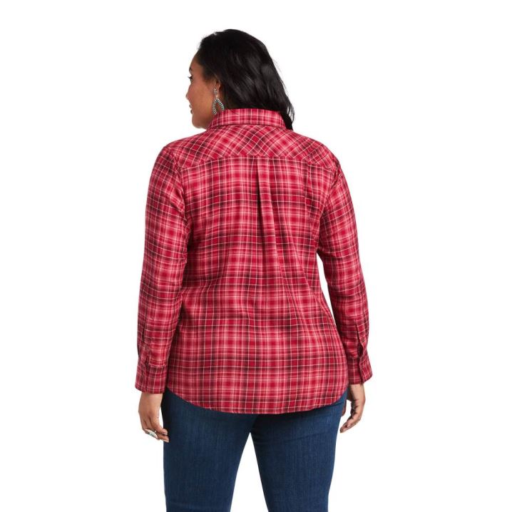 Ariat REAL Billie Jean Shirt Adobe Plaid | OiZciwVp