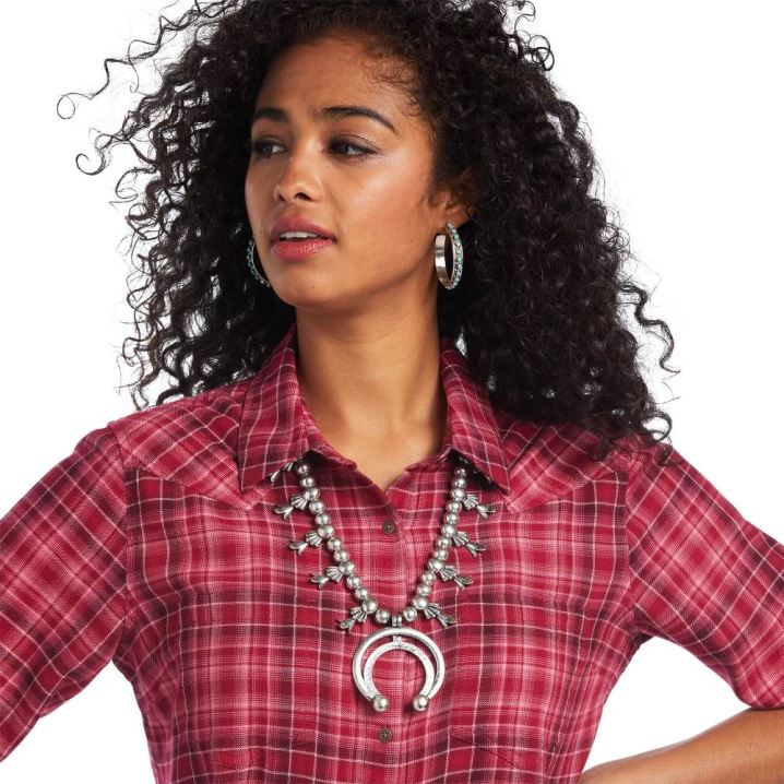 Ariat REAL Billie Jean Shirt Adobe Plaid | OiZciwVp