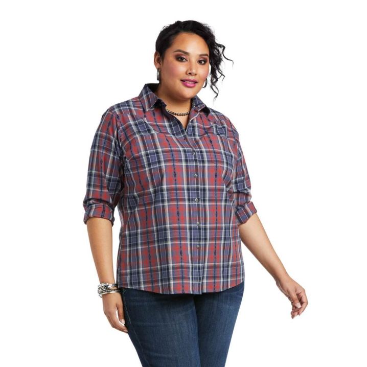 Ariat REAL Billie Jean Shirt Blau | geoEV8PL