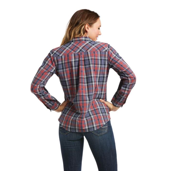 Ariat REAL Billie Jean Shirt Blau | geoEV8PL