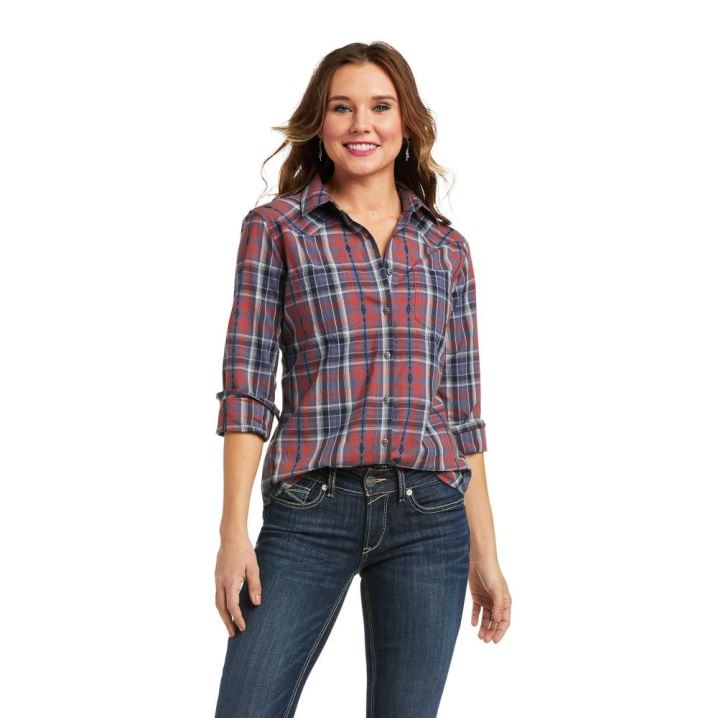 Ariat REAL Billie Jean Shirt Blau | geoEV8PL