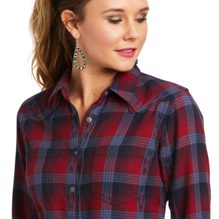 Ariat REAL Billie Jean Shirt Fireside Plaid | ZI02uai6