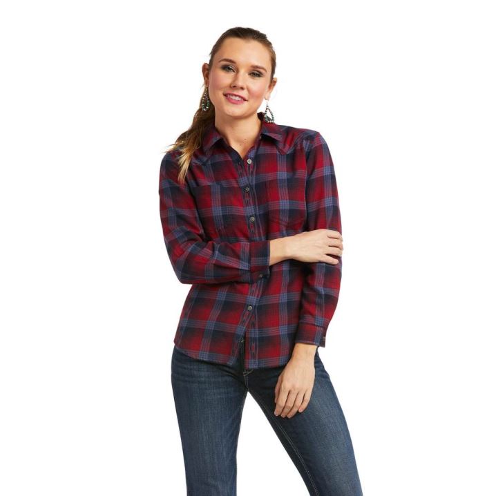 Ariat REAL Billie Jean Shirt Fireside Plaid | ZI02uai6