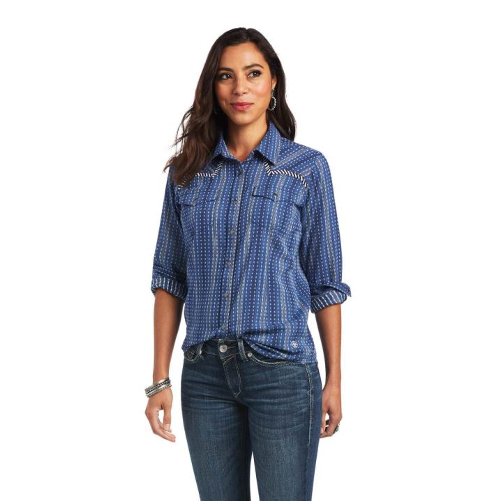 Ariat REAL Darling Shirt Chambray Dobby | 0L0RXQdj