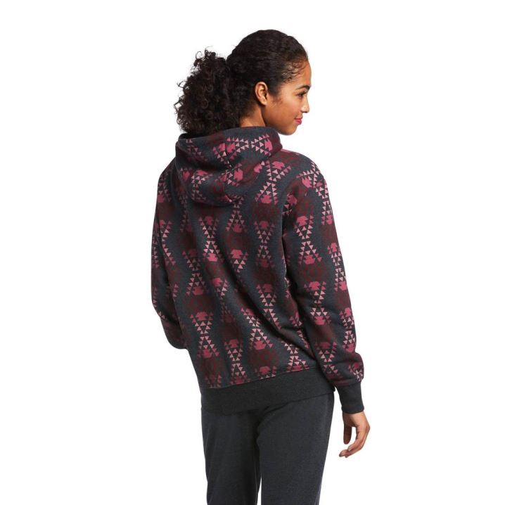 Ariat REAL Diamondback Printed Sweatshirt Grau | che64145