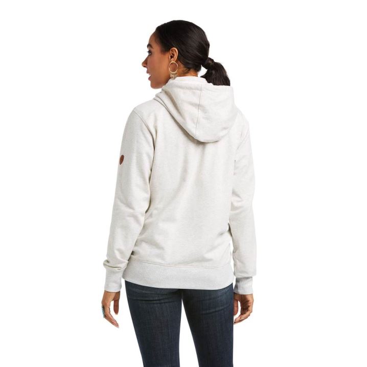 Ariat REAL Elevated Hoodie Weiß | zU2MIXeS