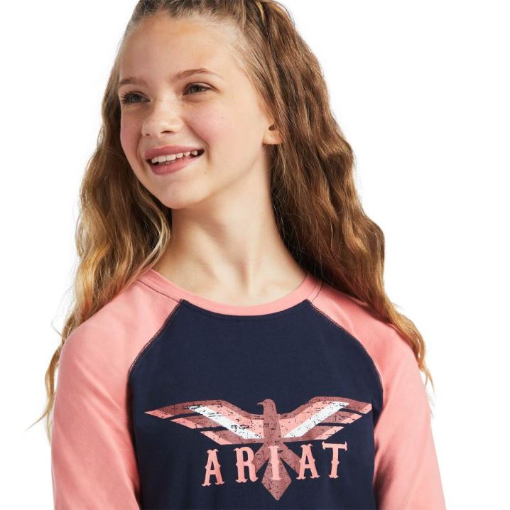 Ariat REAL Firebird BB LS Tee Navy | My1fexcV