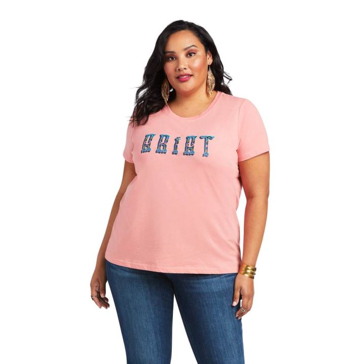 Ariat REAL Kinship Tee Peach Blossom | DSlAufSG