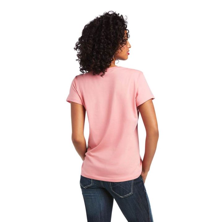 Ariat REAL Kinship Tee Peach Blossom | DSlAufSG