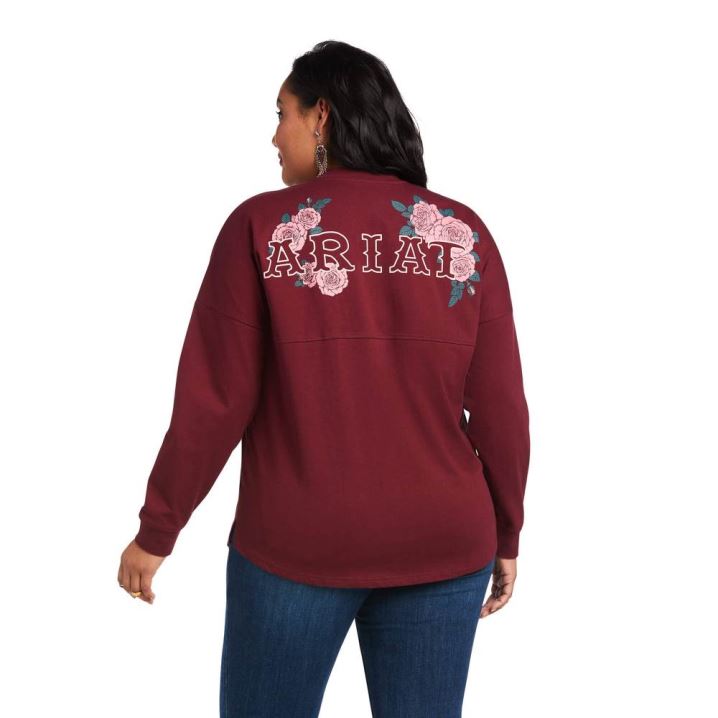 Ariat REAL OVERSIZE Tee Zinfandel | NMTgQNB8