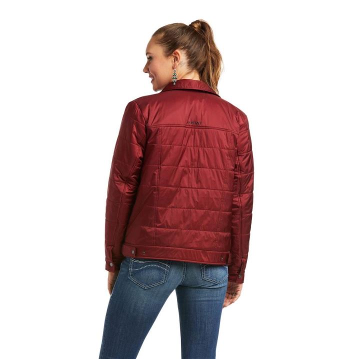 Ariat REAL Puffer Trucker Jacket Rhubarb | jbhmlysW