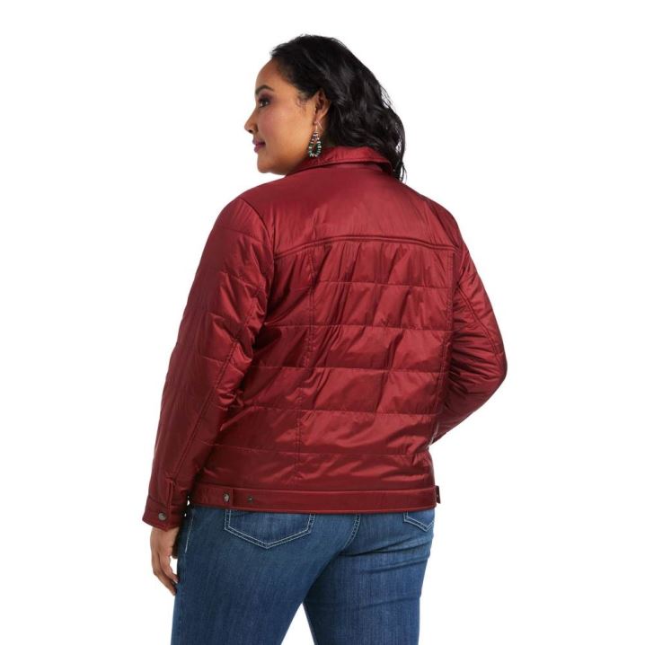 Ariat REAL Puffer Trucker Jacket Rhubarb | jbhmlysW