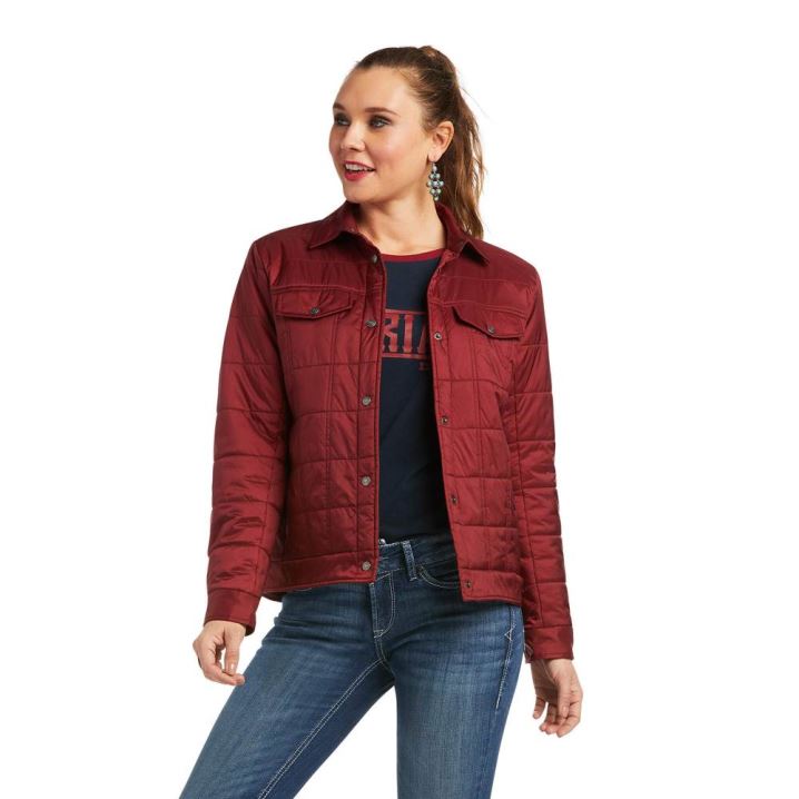 Ariat REAL Puffer Trucker Jacket Rhubarb | jbhmlysW