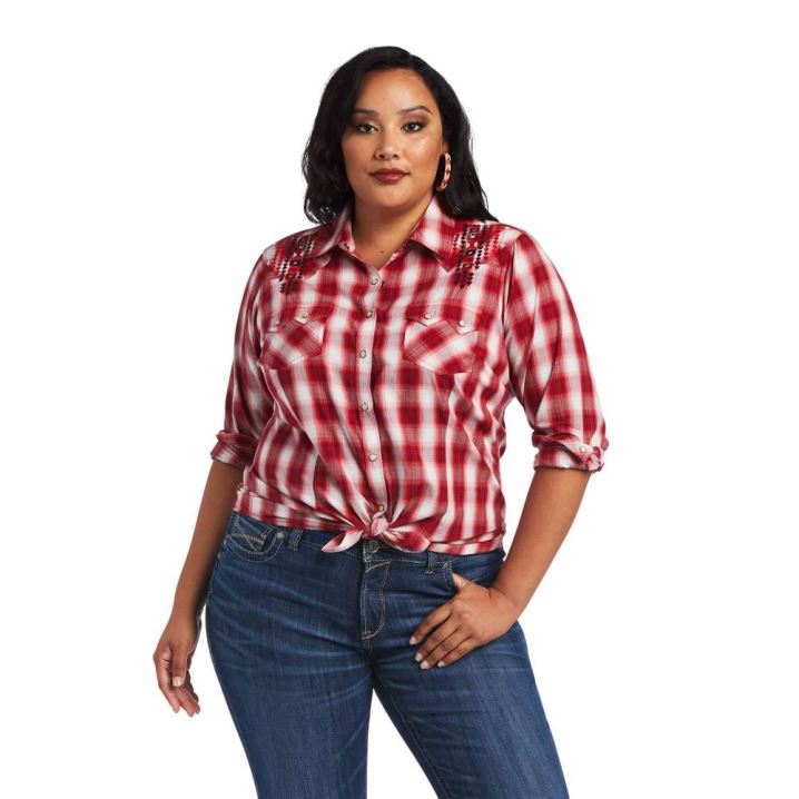 Ariat REAL Ruby Shirt Ruby Plaid | b91gRrHs