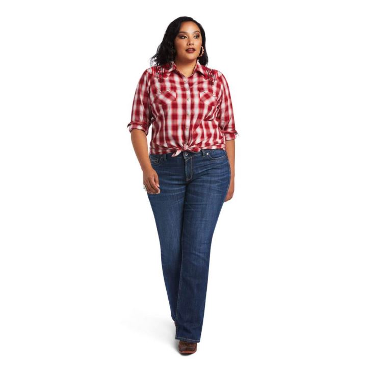 Ariat REAL Ruby Shirt Ruby Plaid | b91gRrHs