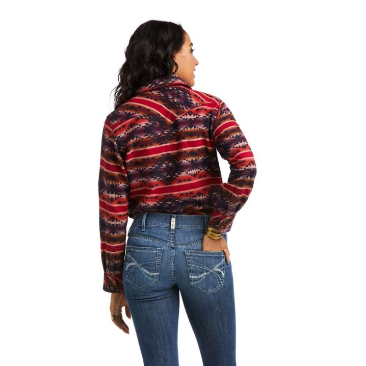 Ariat REAL Sedona Serape Shirt Rot | 5ZyVIdD2