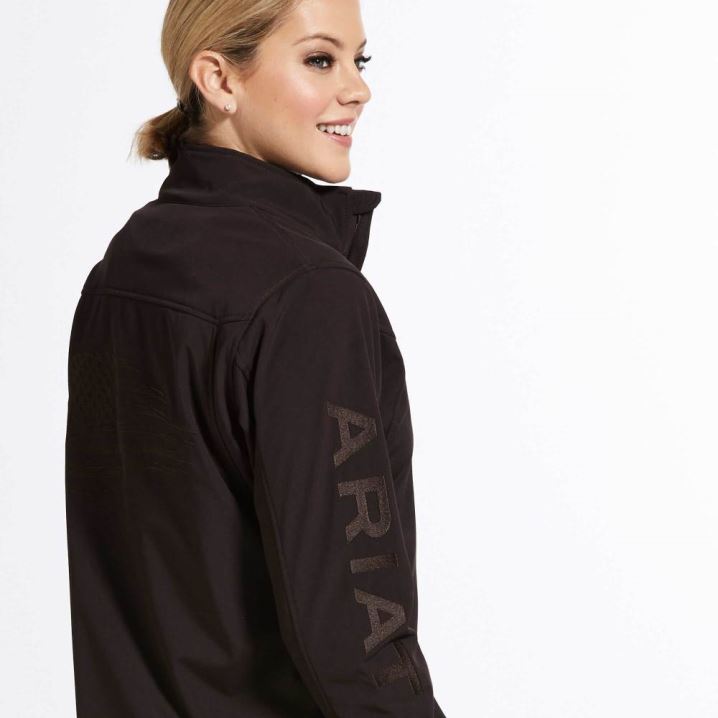 Ariat REAL Team Patriot Softshell Jacket Kaffee | wxVR7llT