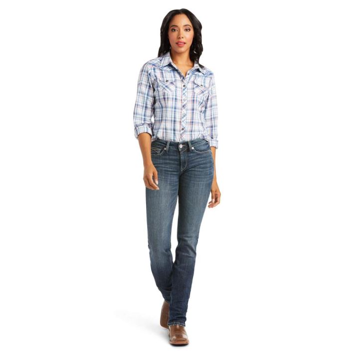 Ariat R.E.A.L. High Rise Destiny Straight Jean Arkansas | 3JtmvaTI