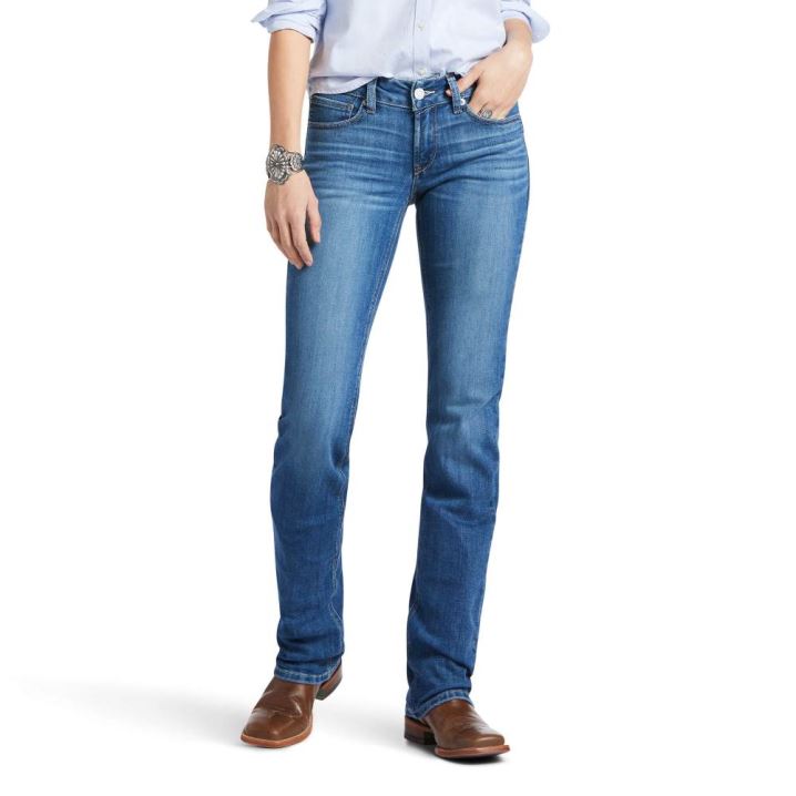 Ariat R.E.A.L. Mid Rise Arrow Fit Catherine Straight Jean Maine | M5saucyP