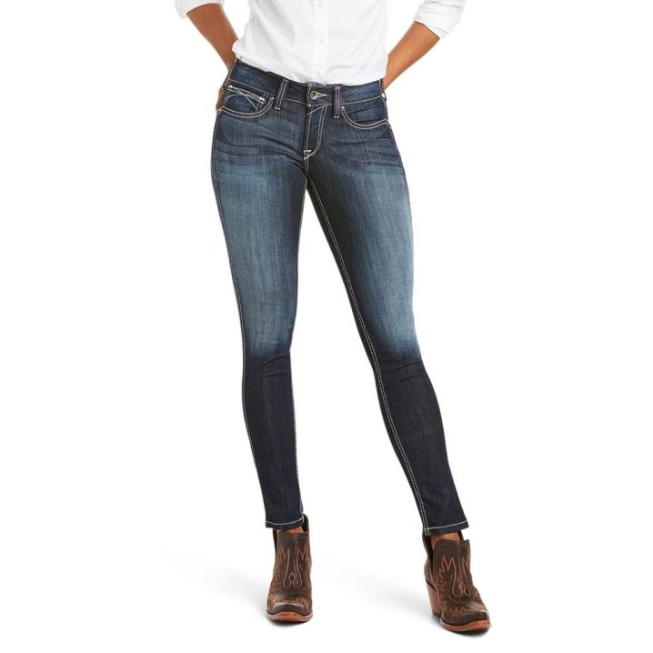 Ariat R.E.A.L. Mid Rise Stretch Outseam Ella Skinny Jean Celestial | eHumsCLh