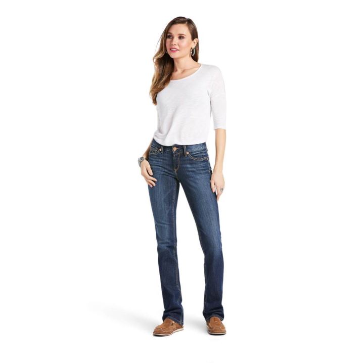 Ariat R.E.A.L. Perfect Rise Analise Stackable Straight Leg Jean Burbank | 2lb6LGH1