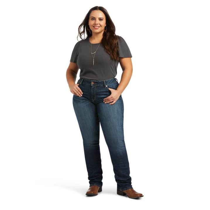 Ariat R.E.A.L. Perfect Rise Analise Stackable Straight Leg Jean Burbank | 2lb6LGH1