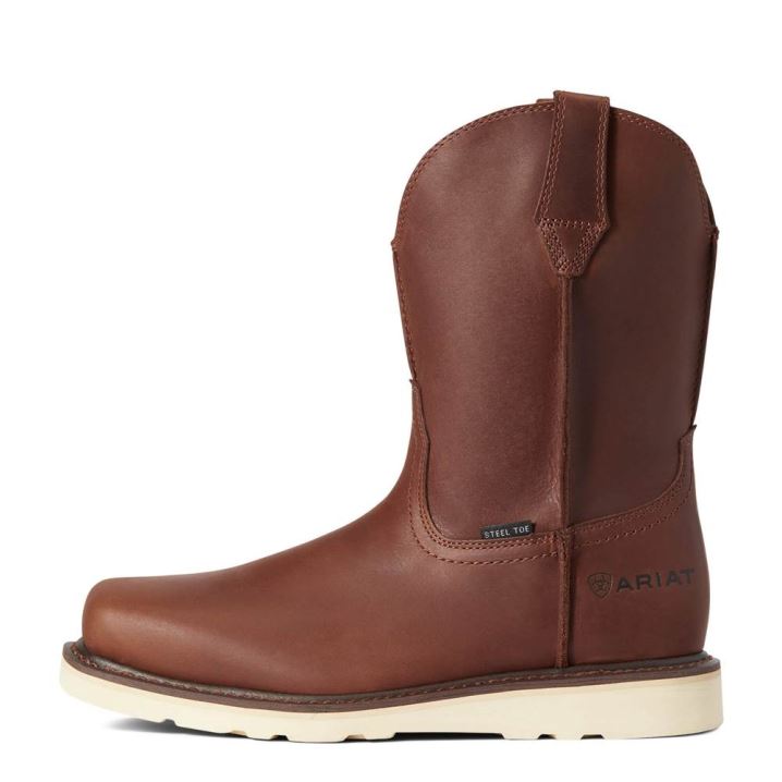 Ariat Rambler Wedge Steel Kappe Arbeits Boot Braun | pdDQcCRL