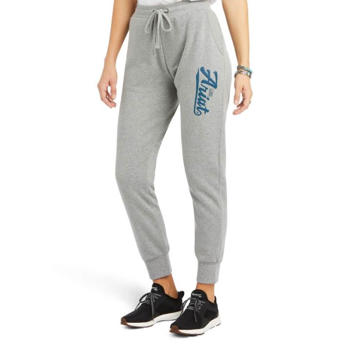 Ariat Real Ariat Jogger Sweatpants Grau | uuiMQIxW