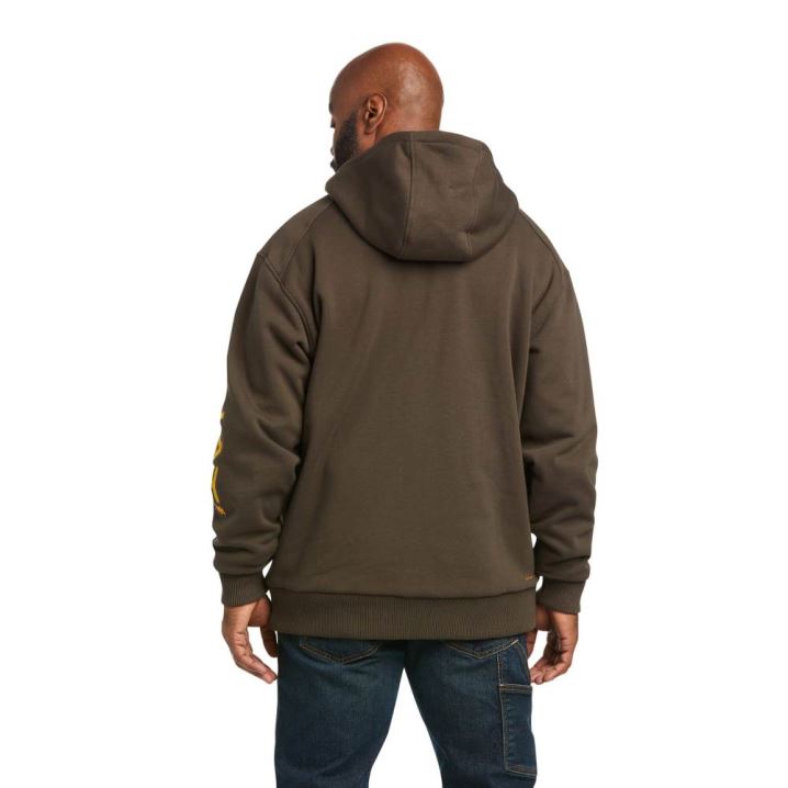 Ariat Rebar All-Weather Full Zip Hoodie Wren | ZtN6AWok