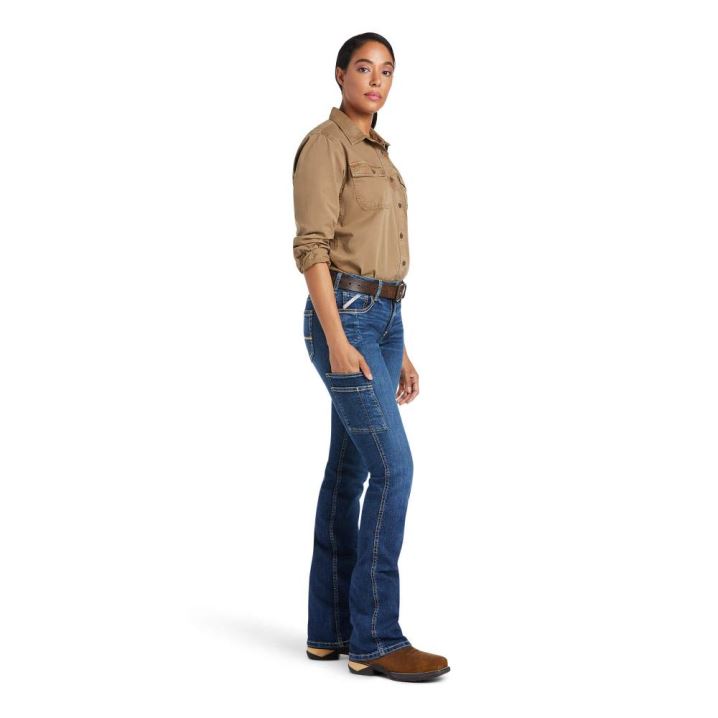 Ariat Rebar Arbeits Flex Perfect Rise Riveter Boot Cut Jean Pilar | xfE4RSIt