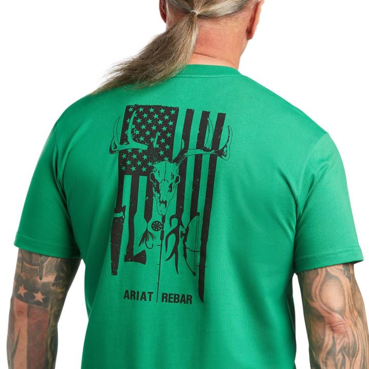 Ariat Rebar Baumwoll Strong American Outdoors T-Shirt Amazon | 7GRrOJ8w