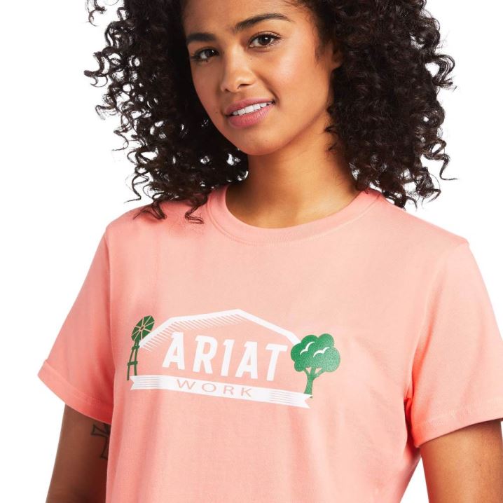 Ariat Rebar Baumwoll Strong Farm Graphic T-Shirt Summer Melon | B9NJZOzw