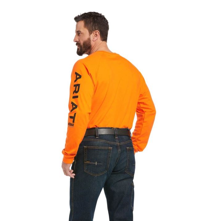 Ariat Rebar Baumwoll Strong Graphic T-Shirt Orange | JTOEXntw