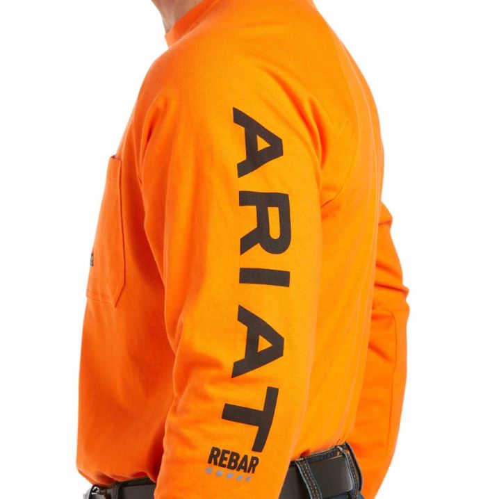 Ariat Rebar Baumwoll Strong Graphic T-Shirt Orange | JTOEXntw