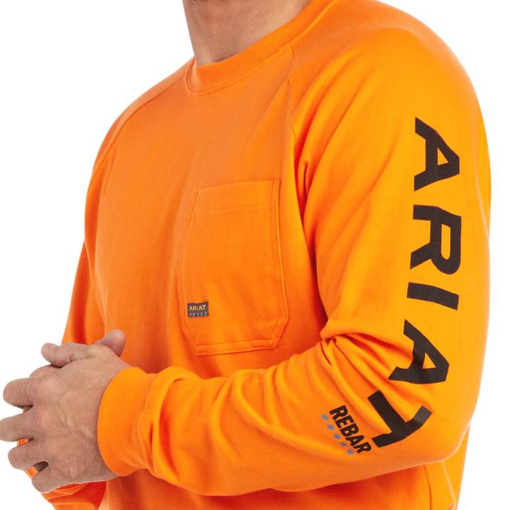 Ariat Rebar Baumwoll Strong Graphic T-Shirt Orange | JTOEXntw