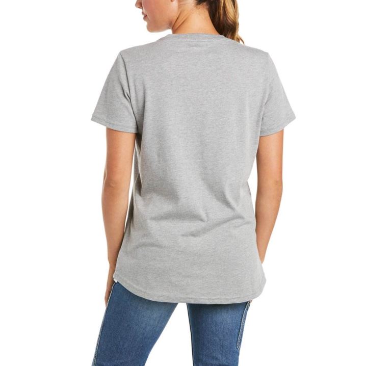 Ariat Rebar Baumwoll Strong T-Shirt Grau | PTxgk0c3