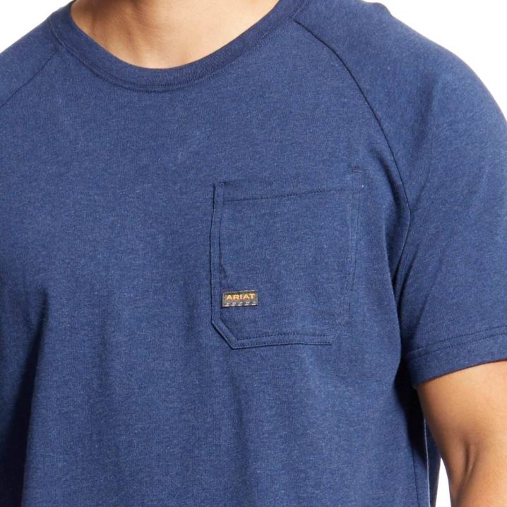 Ariat Rebar Baumwoll Strong T-Shirt Navy | 35CL0CVm