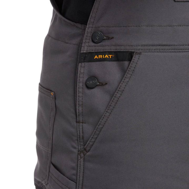 Ariat Rebar DuraCanvas Stretch Insulated Bib Grau | hWjj50nd