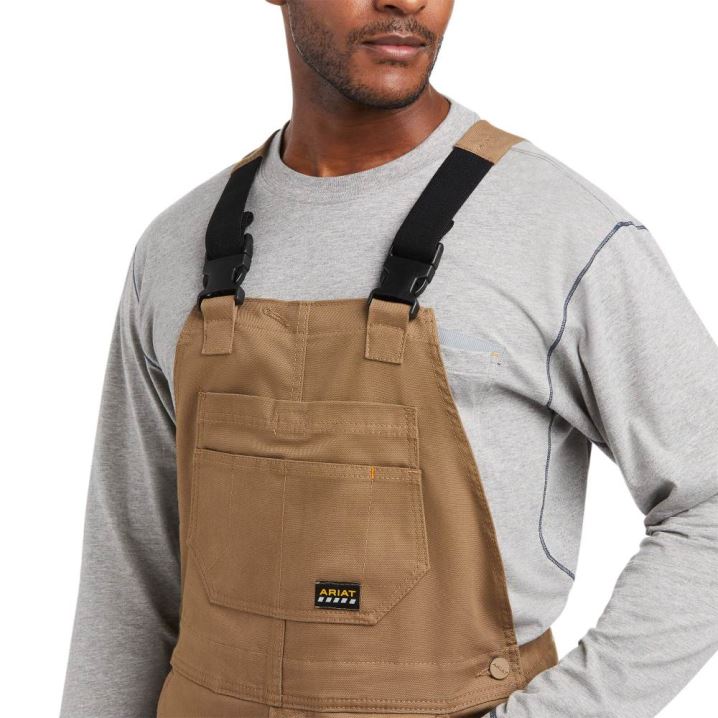 Ariat Rebar DuraCanvas Stretch Insulated Bib Khaki | s4ebKcsQ