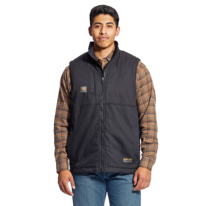 Ariat Rebar DuraCanvas Vest Schwarz | 0E4hdoVM