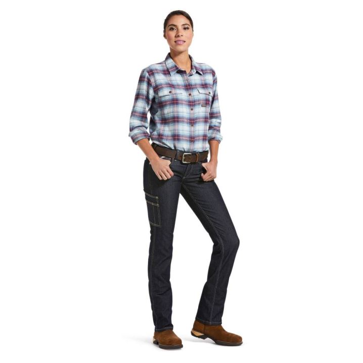 Ariat Rebar DuraStretch Raven Straight Leg Jean Rinse | lUec8SD7