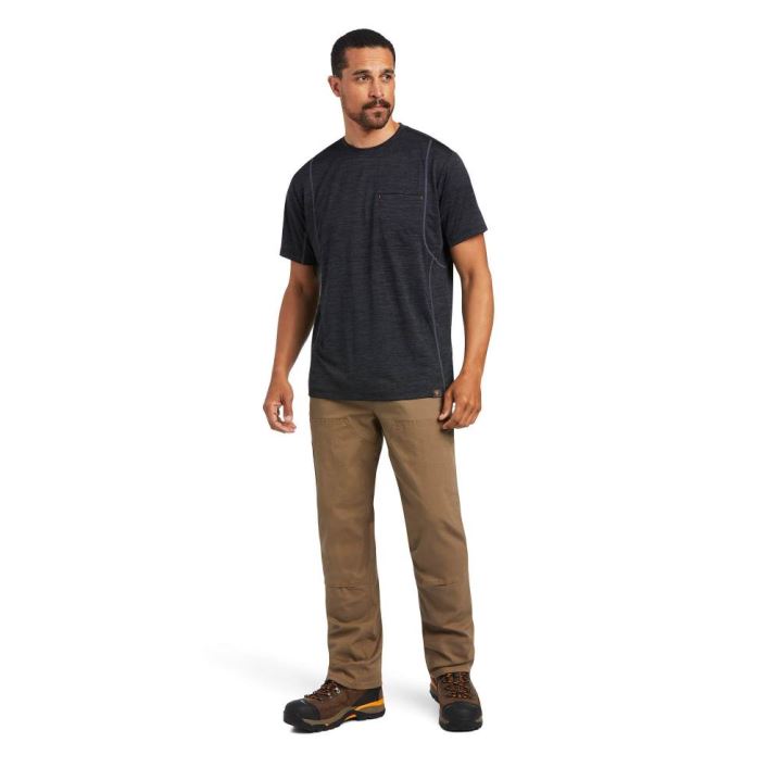 Ariat Rebar Evolution Turn Fit T-Shirt Schwarz | CXezSQWa