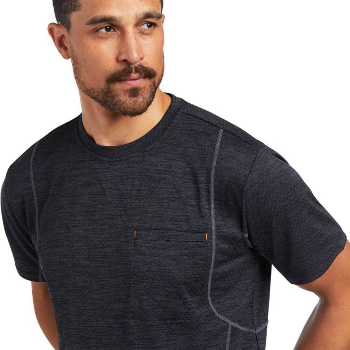 Ariat Rebar Evolution Turn Fit T-Shirt Schwarz | CXezSQWa