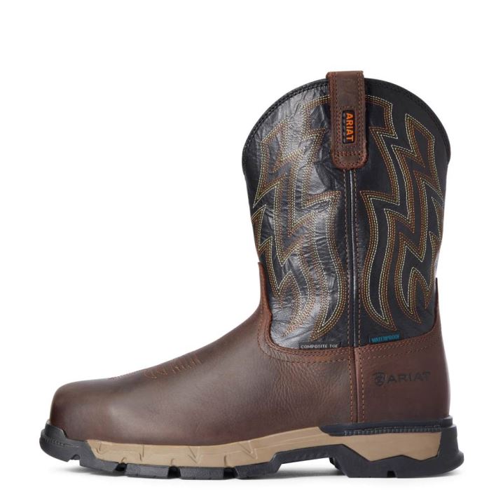 Ariat Rebar Flex Western Wasserdichte Composite Kappe Arbeits Boot Dunkelbraun | f8X1KmeJ